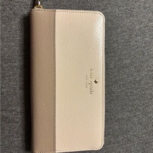 Kate Spade Light Brown and Cream Wallet
